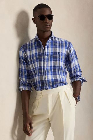 Ralph Lauren - Áo Sơ Mi Nam Classic Fit Plaid Linen Shirt