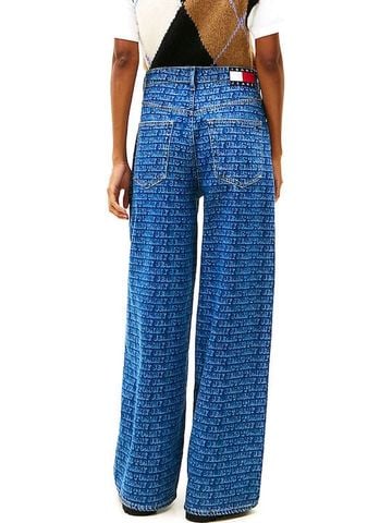 Tommy Hilfiger - Quần Jean Dài Nữ Spell-Out Mid Rise Loose Jeans