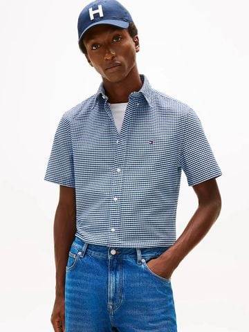 Tommy Hilfiger - Áo sơ mi tay ngắn nam Heritage Oxford Gingham Shirt