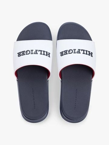 Tommy Hilfiger - Dép Quai Ngang Nam Hilfiger Monotype Pool Slides - 2