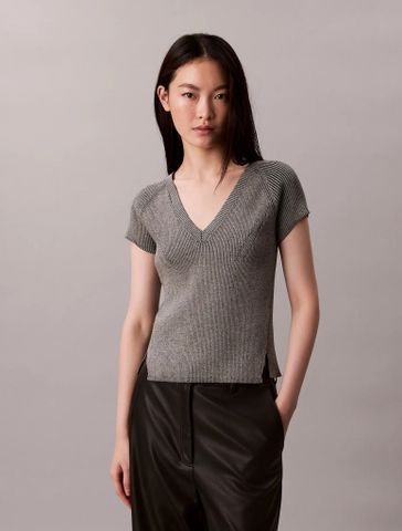 Calvin Klein - Áo Len Nữ Snowy Plaited Sleeveless Muscle