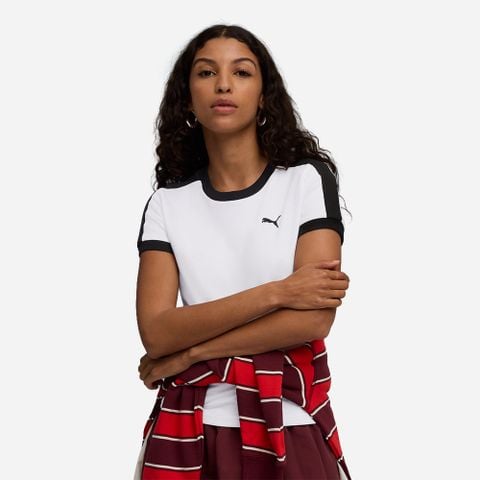 Puma - Áo Thun Tay Ngắn Nữ T7 Slim Tee
