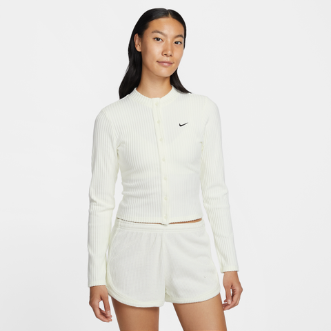 Nike - Áo Cardigan Nữ Sportswear Chill Knit Slim Wide-Ribbed Cardigan