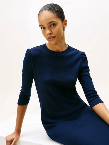 Tommy Hilfiger - Đầm nữ TH Rib Puff Sleeve Dress - 3