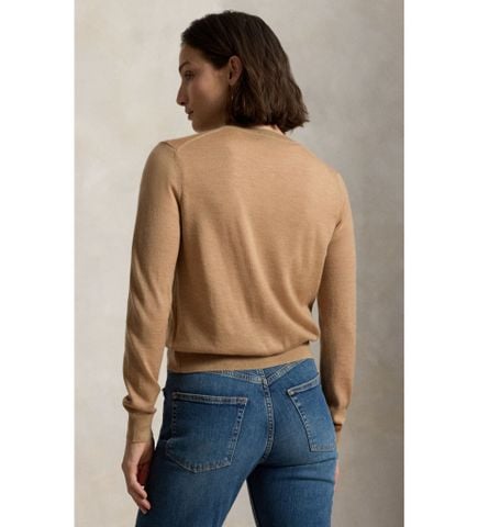 Ralph Lauren - Áo Cardigan Nữ Merino Wool Crewneck Cardigan
