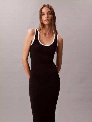Calvin Klein - Đầm nữ Colorblock Trim Sleeveless Dress