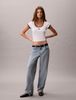 Calvin Klein - Áo Thun Tay Ngắn Nữ Slim Cotton Stretch Ringer T-Shirt