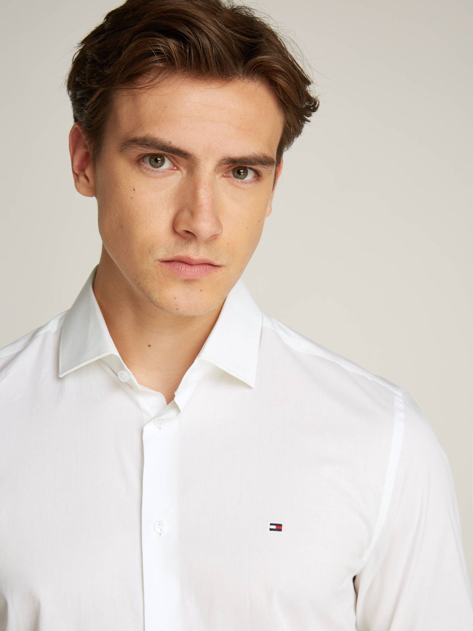 Tommy Hilfiger - Áo sơ mi tay dài nam Flex Slim Fit Poplin Shirt