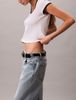 Calvin Klein - Áo Thun Tay Ngắn Nữ Slim Cotton Stretch Ringer T-Shirt