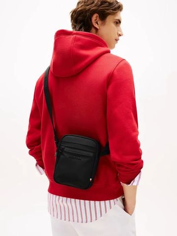 Tommy Hilfiger - Túi đeo chéo nam Textured Logo Crossbody Reporter Bag - 2