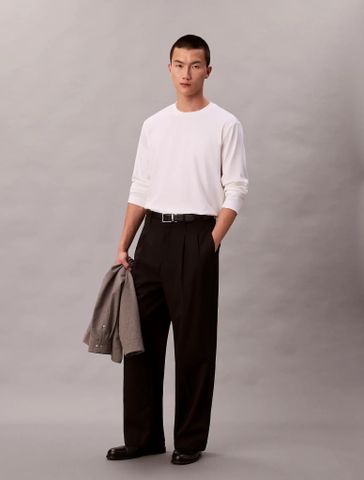 Calvin Klein - Áo Thun Tay Dài Nam Premium Interlock Cotton Tee