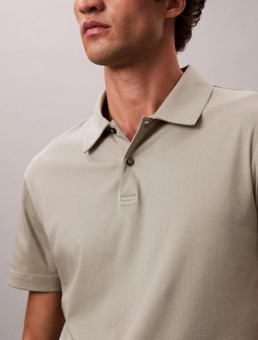 Calvin Klein - Áo Polo Nam Short Sleeve Slim Premium Interlock Polo