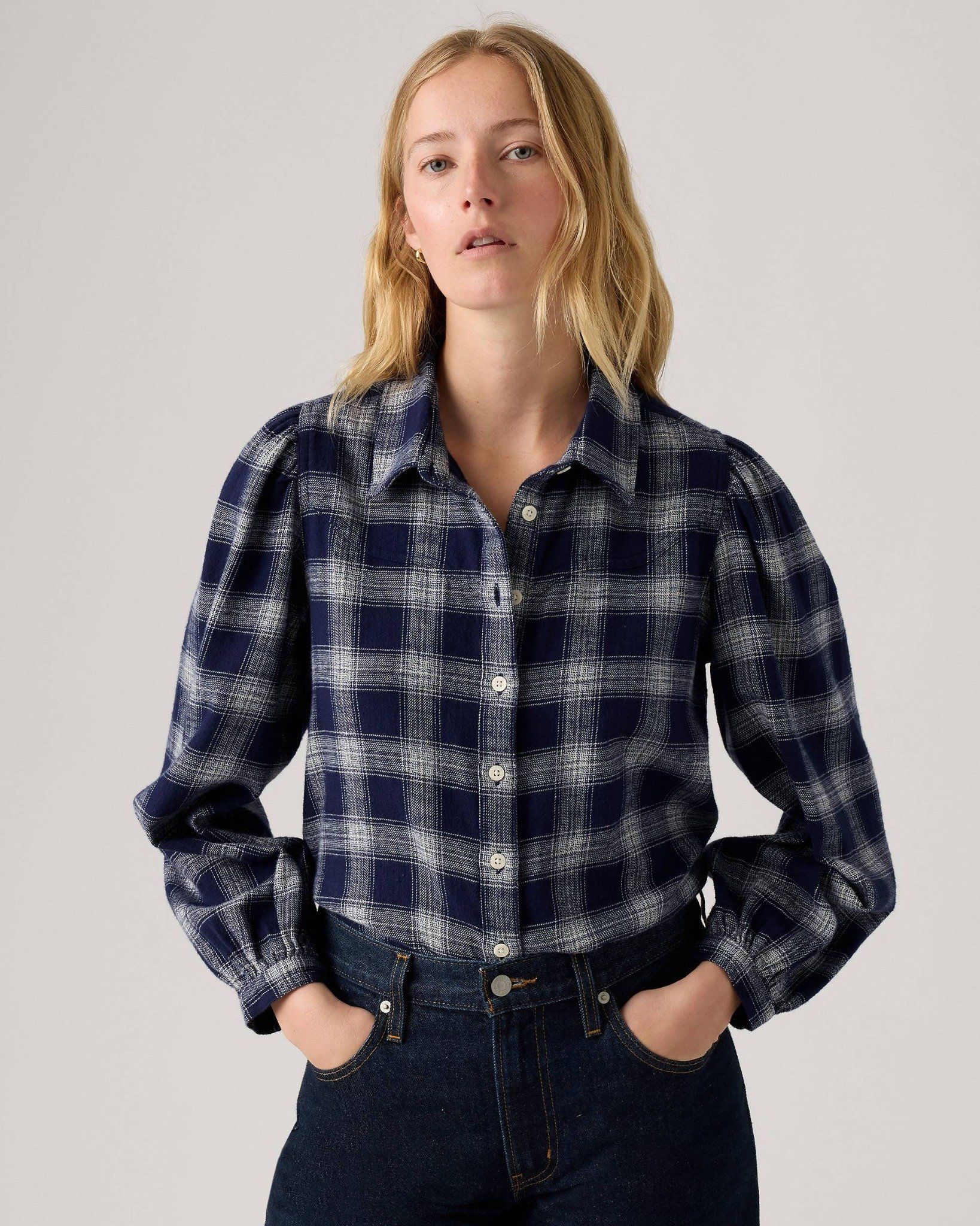 Levi's - Áo sơ mi tay dài nữ Journey Western Shirt - Blue