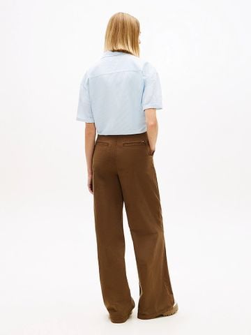 Tommy Hilfiger - Áo Sơ Mi Nữ Relaxed Fit Linen Blend Tie Front Shirt
