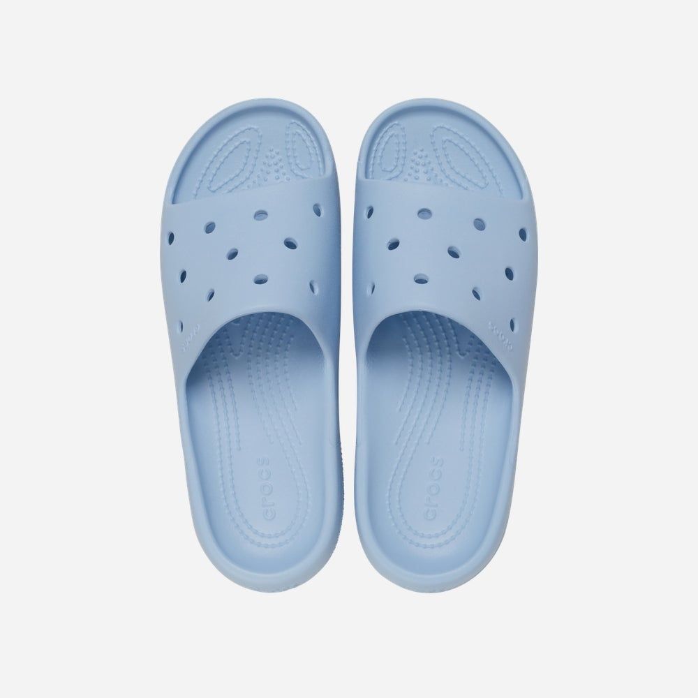 Crocs - Xăng đan nam nữ Classic Slide V2 Blue Calcite Lifestyle