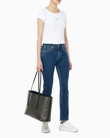 Calvin Klein - Túi Tote Nữ Allover Emblem Logo Tote Bag With Pouch - 3