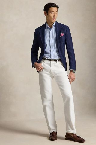 Ralph Lauren - Áo Sơ Mi Nam Custom Fit Striped Stretch Oxford Shirt