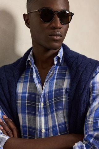 Ralph Lauren - Áo Sơ Mi Nam Classic Fit Plaid Linen Shirt