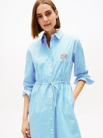 Tommy Hilfiger - Đầm nữ Regular Banker Stripe Shirt Dress