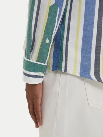 Tommy Hilfiger - Áo Sơ Mi Nam Tay Dài Linen Blend Bold Stripe Shirt