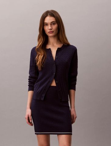 Calvin Klein - Chân Váy Nữ Micro Cable Knit Mini Skirt