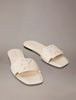 Calvin Klein - Dép Quai Ngang Nữ Amira Leather Square Toe Flat Sandals
