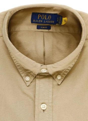 Ralph Lauren - Áo Sơ Mi Nam Tay Dài Long Sleeve Shirt Regular Fit Beige