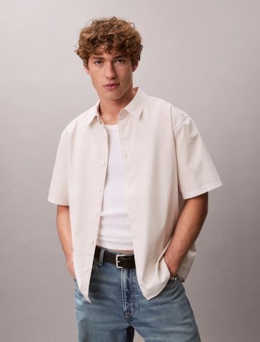 Calvin Klein - Áo Sơ Mi Nam Solid Poplin Boxy Relaxed Fit