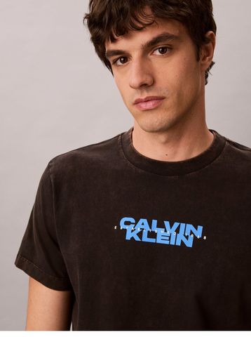 Calvin Klein - Áo Thun Tay Ngắn Nam Washed Compact Logo Graphic Classic T-Shirt