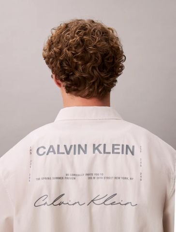 Calvin Klein - Áo Sơ Mi Nam Solid Poplin Boxy Relaxed Fit