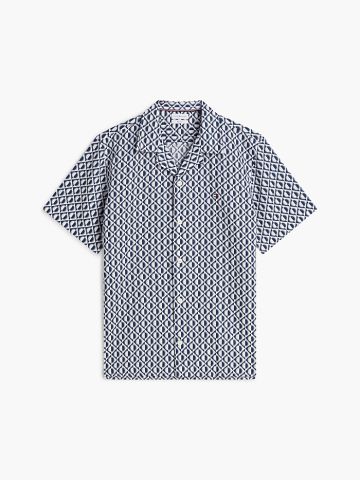 Tommy Hilfiger - Áo Sơ Mi Nam Regular Linen Blend Print Short Sleeve Shirt - 3