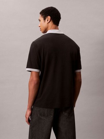 Calvin Klein - Áo polo nam Sport Monogram Logo Classic Polo Shirt