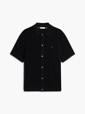 Tommy Hilfiger - Áo Sweater Nam Relaxed Pointelle Short Sleeve Shirt With Linen