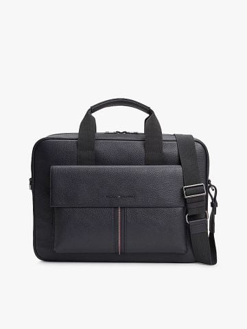 Tommy Hilfiger - Túi Laptop Nam Flap Pocket Pebble Grain Laptop Bag