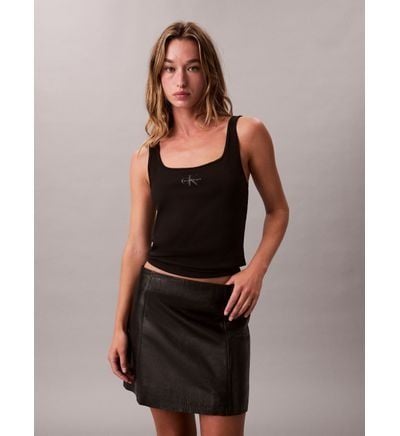 Calvin Klein - Áo ba lỗ nữ CK Monogram Scoop Rib Tank Top - 2