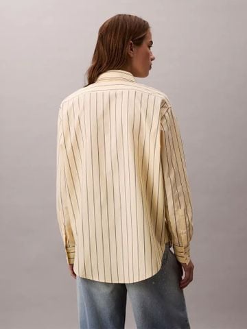 Calvin Klein - Áo sơ mi tay dài nữ CK Stripe Relaxed Shirt - 3