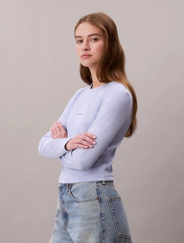 Calvin Klein - Áo Thun Tay Dài Nữ Monologo Baby Tee - 3