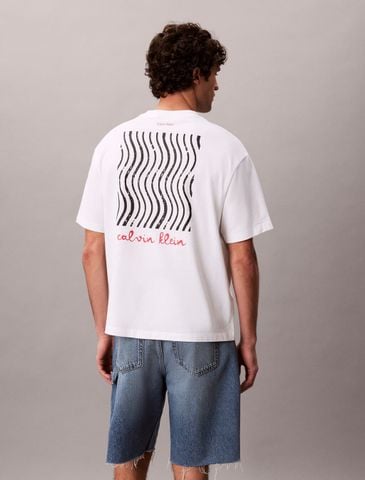 Calvin Klein - Áo Thun Tay Ngắn Nam 1989 Logo Graphic Relaxed T-Shirt
