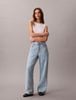Calvin Klein - Quần Jean Dài Nữ All-Over Logo Baggy Jeans