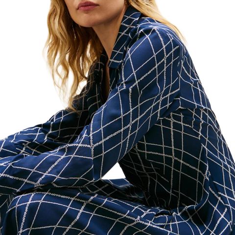 Tommy Hilfiger - Đầm Midi Nữ Viscose Twill Long Sleeve Midi Dress