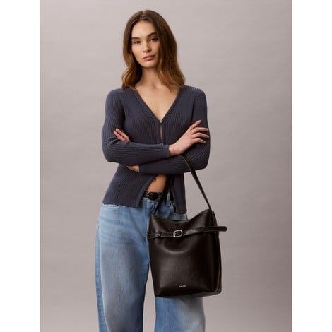 Calvin Klein - Túi Đeo Chéo Nữ Buckle Mini Bucket Crossbody