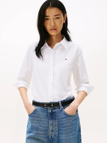 Tommy Hilfiger - Áo sơ mi tay dài nữ TH Oxford Relaxed Fit Shirt