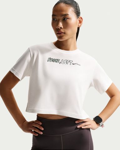 Nike - Áo Tay Ngắn Thể Thao Nữ Swift Dri-FIT Short-Sleeve Cropped Running T-Shirt