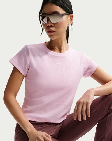 Nike - Áo Tay Ngắn Thể Thao Nữ Nike Sportswear Women's Tight Ribbed Short-Sleeve T-Shirt