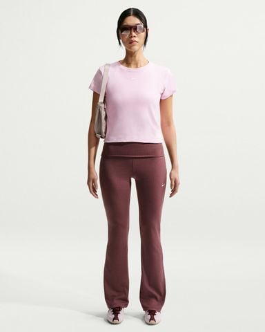 Nike - Áo Tay Ngắn Thể Thao Nữ Nike Sportswear Women's Tight Ribbed Short-Sleeve T-Shirt