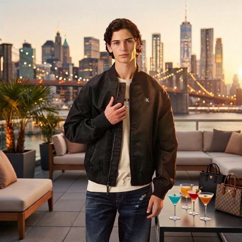 Calvin Klein - Áo khoác nam CK Nylon Unfilled Bomber Jacket