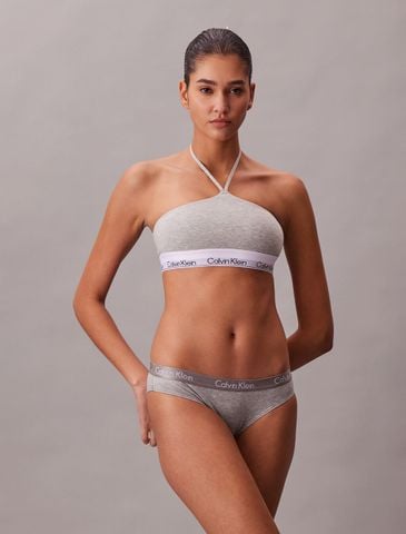 Calvin Klein - Áo Ngực Nữ Lightly Lined Halter Bralette Icon Cotton Modal