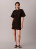 Calvin Klein - Đầm Tay Ngắn Nữ Logo Rib Interlock Dress