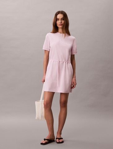Calvin Klein - Đầm Midi Nữ Cooling Tie Waist T-Shirt Dress
