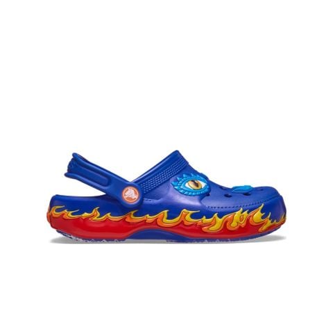 Crocs - Giày Trẻ Em Bé Trai Bé Gái Dragon Lights Classic Clog K Blue Bolt